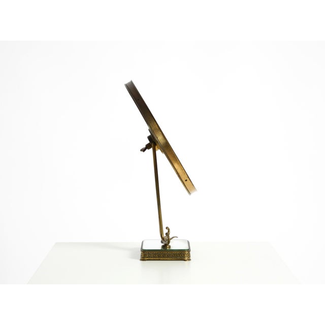 1950s Large Mid-Century Italian Brass Table Mirror, 1950s For Sale - Image 5 of 18