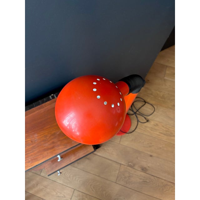 Vintage Floor Lamp in Orange Lacquered Metal, 1970s For Sale - Image 3 of 5