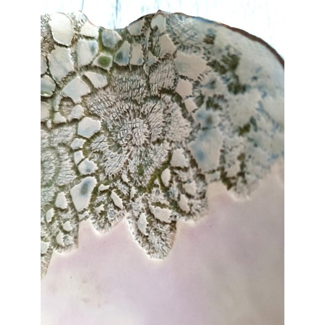 Contemporary Pink and Green Lace Bowl by Daniela Proietti For Sale - Image 3 of 5