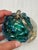 Glass Kugel Style Iridescent Blue Art Glass Bunch of Grapes Sculpture For Sale - Image 7 of 8