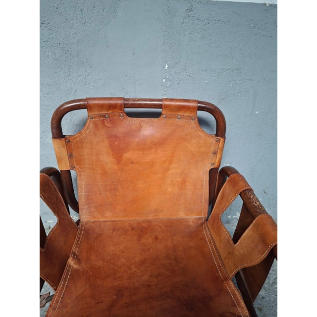 Vintage Safari Chairs in Leather and Bamboo by Tito Agnoli, 1970, Set of 2 For Sale - Image 11 of 18