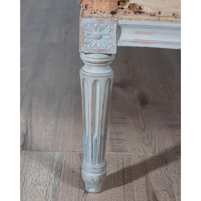 19th Century French Louis XVI Style Painted Lie de Repos For Sale - Image 11 of 13