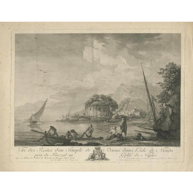 Paper Neapolitan Ruins of Temple of Venus, 1761, Engraving on Paper For Sale - Image 7 of 9