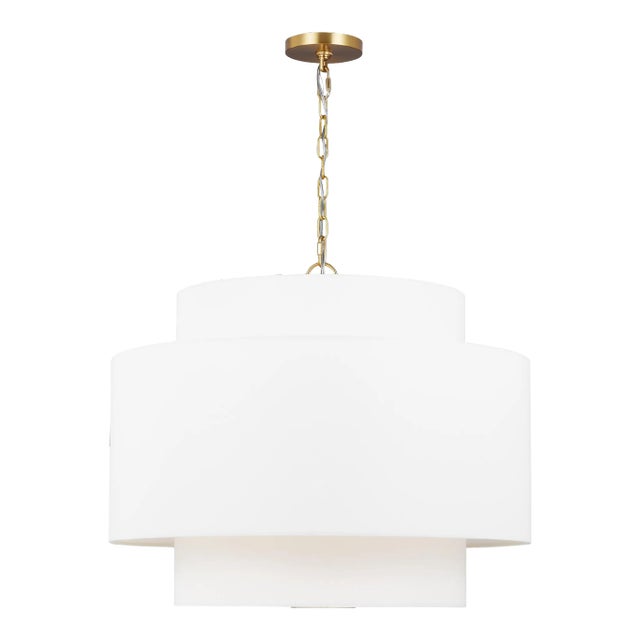 Kate Spade by Visual Comfort Studio Sawyer Pendant, Burnished Brass For Sale