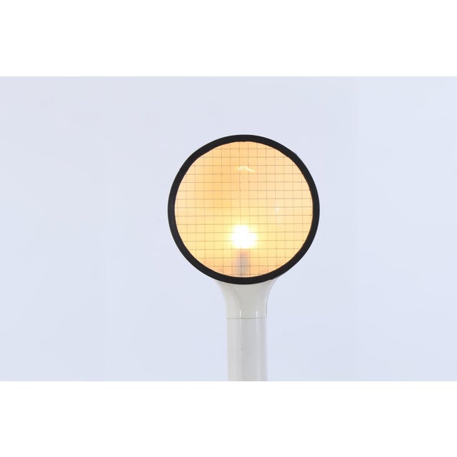 Mid-Century Modern White Drive Table Lamp by Adalberto Dal Lago for Bieffeplast, 1970s For Sale - Image 3 of 11