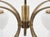 Stilnovo 1950s Elegant Five-Arm Brass Chandelier With Frosted Glass Drops For Sale - Image 4 of 7