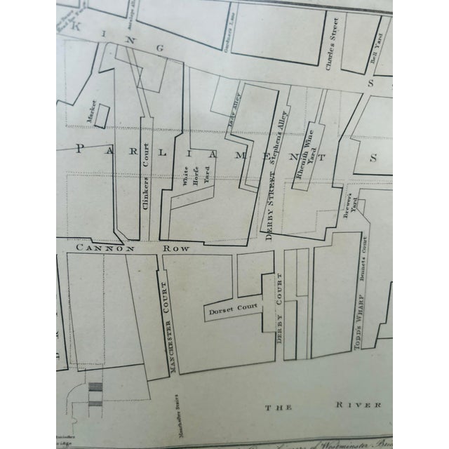 Paper 1807 J. T. Smith Framed Westminster London Map Engravings - Pair For Sale - Image 7 of 12