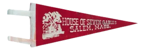 Vintage House of Seven Gables Salem Mass Felt Flag