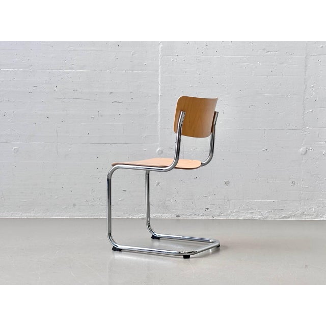 Beige S43 Cantilever Chair by Mart Stam for Thonet For Sale - Image 8 of 17