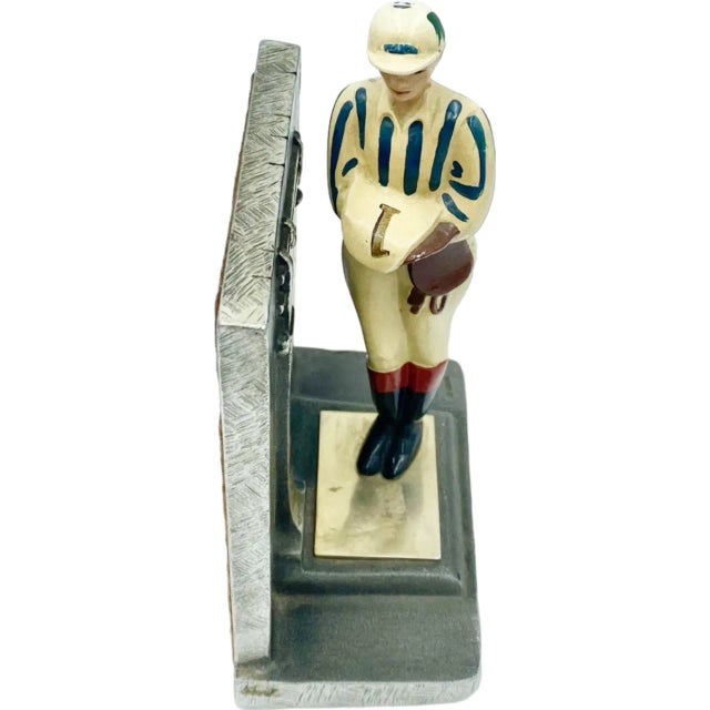 Mid 20th Century Pair Vintage Kentucky Tavern Creations Equestrian Jockey Bookends For Sale - Image 5 of 13