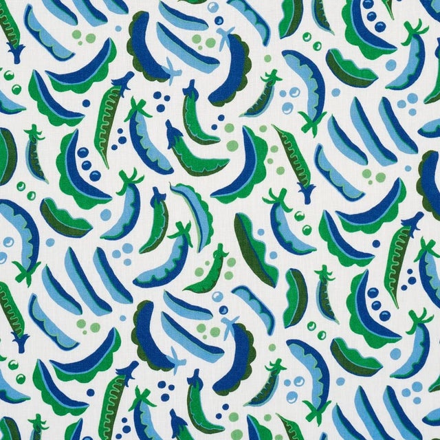 SAMPLE - Schumacher X Studio Bon Sugar Ann Indoor/Outdoor Fabric In French Blue For Sale