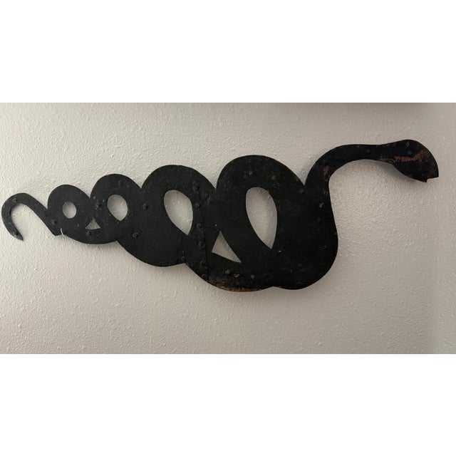 Rare 19th-Century Iron Serpent Weathervane, American Folk Art, Ca. 1850–1880 For Sale - Image 11 of 13