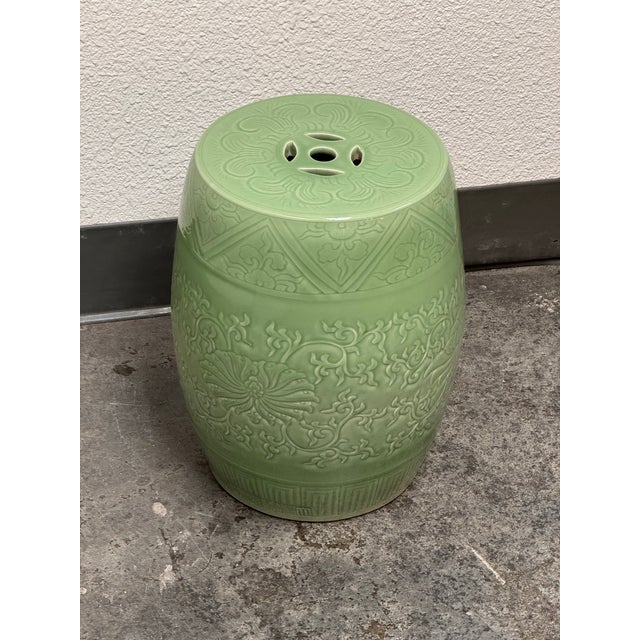 Design Plus Gallery presents the Lotus Garden Stool from Safavieh. This Chinese-inspired ceramic garden stool showcases a...