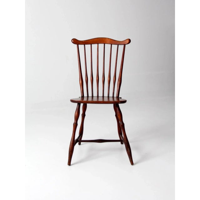 Farmhouse Antique Fan Back Windsor Chair For Sale - Image 3 of 12