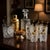 Elegant set of six Libbey highball glasses featuring a frosted panel design accented with genuine 22K gold leaf ivy and...