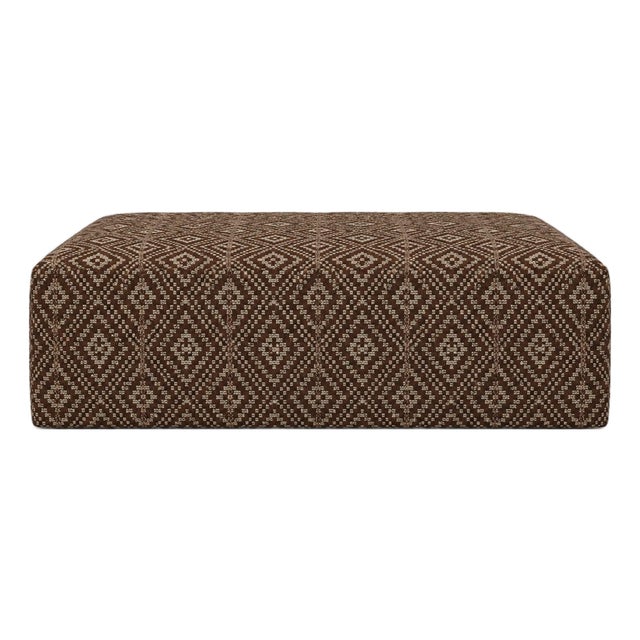 Fragments Identity Woven Diamond Cocktail Ottoman For Sale