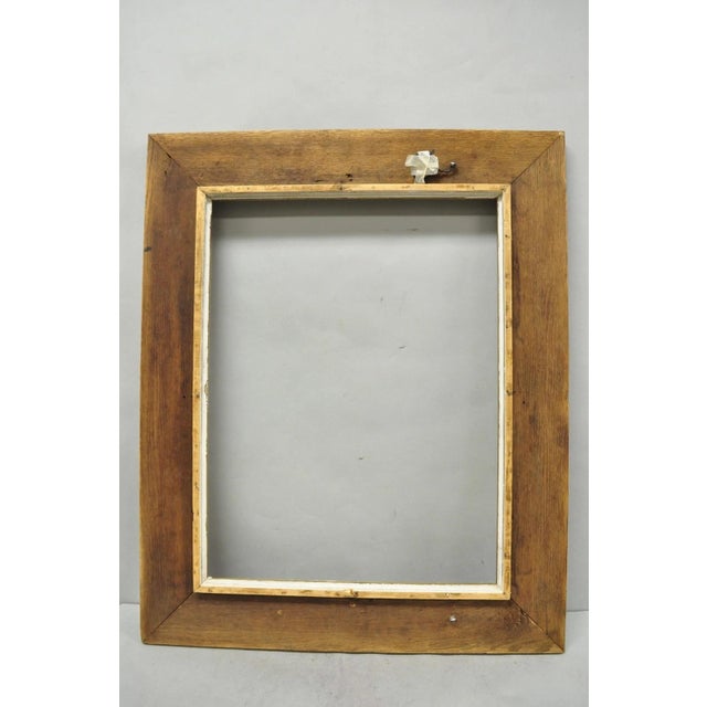 Antique Victorian Gold Gilt Oak Wood Leafy Scroll Deep Picture Frame 32.5 X 26.5 For Sale - Image 17 of 18