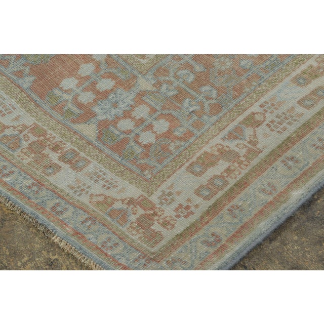 Late 18th Century Antique Qashqai Persian Rug With Blue, Rust and Ivory Tones - Rug & Kilim For Sale - Image 5 of 7