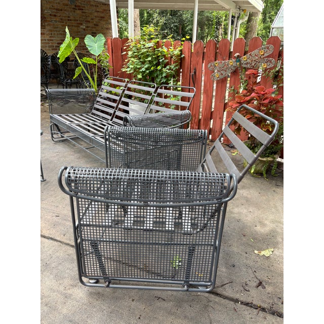 Russell Woodard Russell Woodard Mid 20th Century Glider Sofa and Chair Patio Set, 3 Pieces For Sale - Image 4 of 12