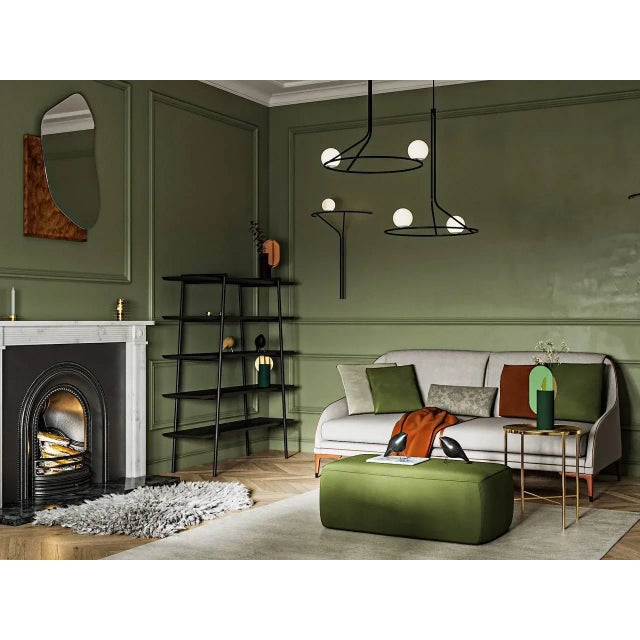 2020s Minimalist Led Wall Lamp Sculptural Geometric Art Object Handcrafted Opal Glass For Sale - Image 5 of 10