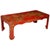 Vintage Hand Painted Red Lacquered Chinoiserie Cocktail/Coffee Table For Sale - Image 11 of 11