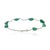 Vivid 2.84ct Emerald Multi-Shape Station Chain Bracelet in 14k White Gold For Sale - Image 9 of 18
