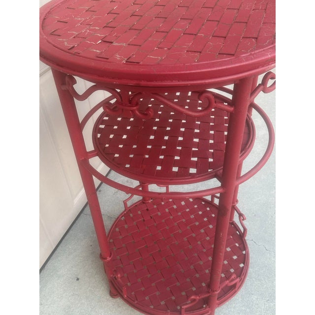 Large Heavy Iron Vintage Chinoiserie Plant Stand For Sale In Savannah - Image 6 of 12