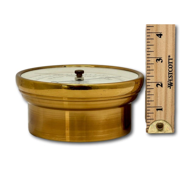 Good Quality Antique Brass Ships Weather Barometer by Taylor Rochester New York - Circa Early 20th Century For Sale - Image 17 of 17