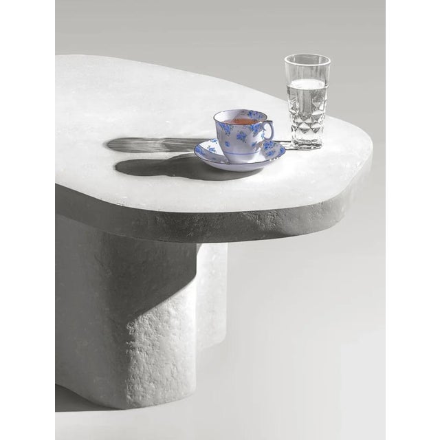 Not Yet Made - Made To Order White Stone Coffee Table by Donatas Zukauskas For Sale - Image 5 of 12