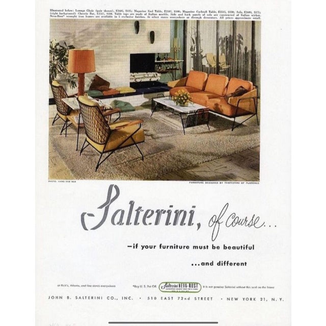Mid 20th Century Mid 20th Century Maurizio Tempestini Iron Cocktail Magazine Table for Salterini For Sale - Image 5 of 13