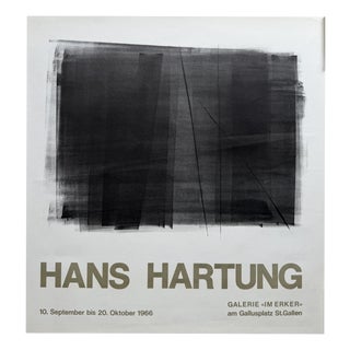 Vintage Exhibition Poster Galerie Erker by Hans Hartung, St. Gallen, 1966 For Sale