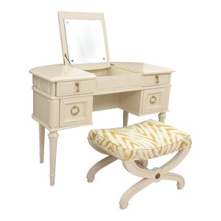 Italian Style Vanity & Stool For Sale