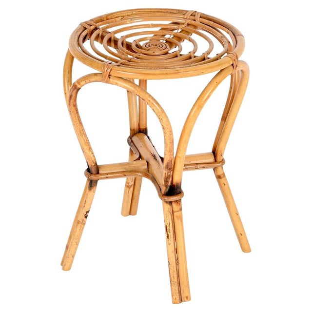Side Table in Rattan and Bamboo by Franco Albini, Italy, 1960s For Sale - Image 15 of 15