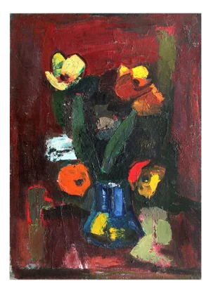 Aleksandr Rodin, Flowers, Oil Painting, 1970s