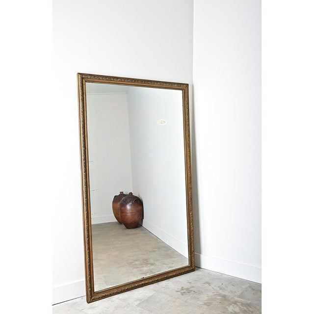 Transparent French 19th Century Large Art Nouveau Gilt Mirror For Sale - Image 8 of 14