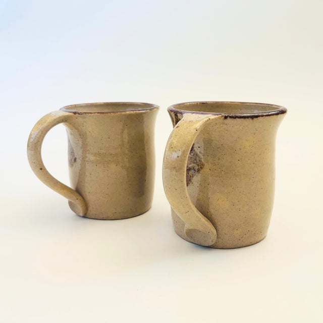 Vintage Studio Pottery Tree Mugs - Set of 2 For Sale - Image 10 of 12