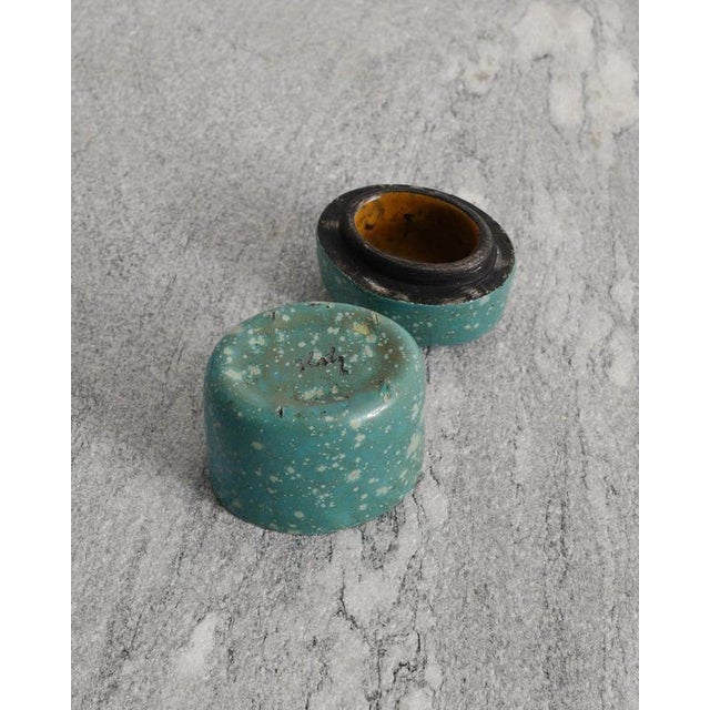 Swedish Mid-Century Turquoise Ceramic Box by Hans Hedberg, 1940s For Sale - Image 6 of 7