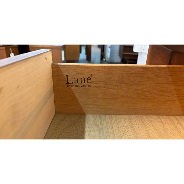 Lane "Tower Suite" Mid-Century Walnut and Rosewood Sideboard For Sale - Image 15 of 16