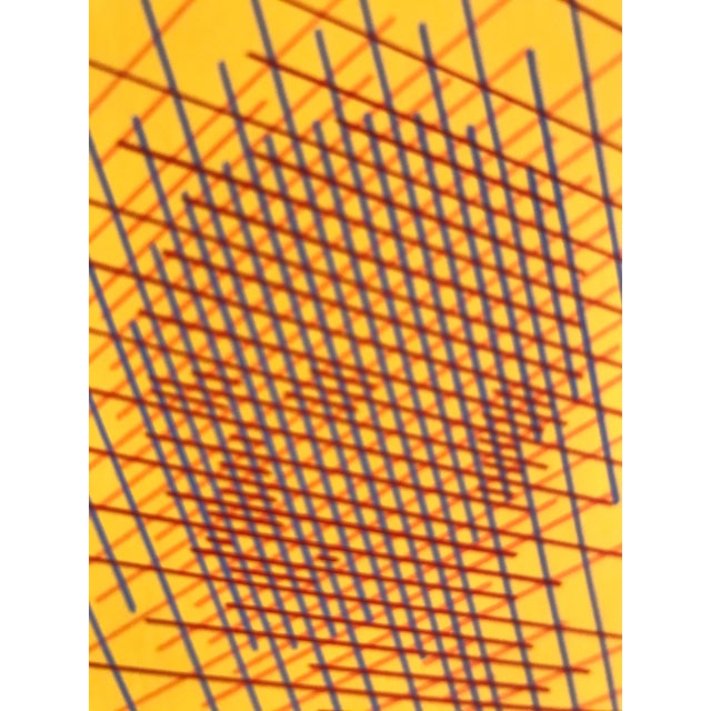 Abstract 1983 "Figural Composition Yellow" Hand Signed Lithograph by Gif Wagner For Sale - Image 3 of 5