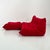 Animal Skin Set of Red 3-Seater Togo Sofa & Ottoman by Michel Ducaroy for Ligne Roset, 1970s For Sale - Image 7 of 17