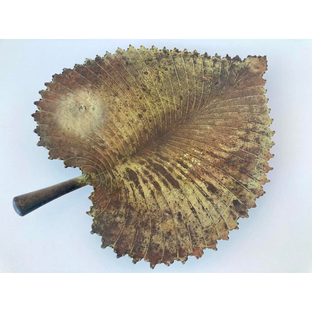 Modern Bronze Leaf Centerpiece Sculpture #3 For Sale - Image 3 of 12