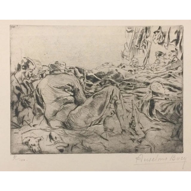 Le Reve - Original Etching by Anselmo Bucci - 1917 1917 For Sale