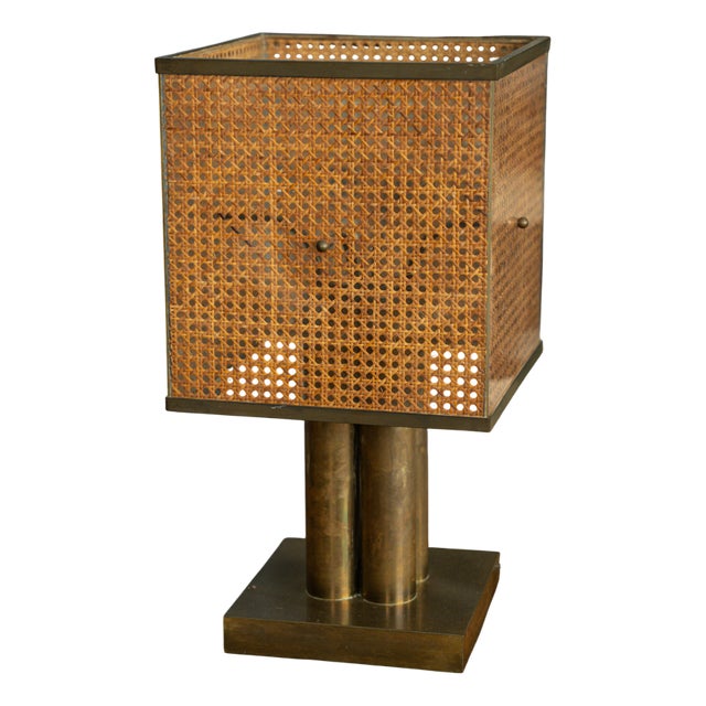 Italian Brass Table Lamp For Sale