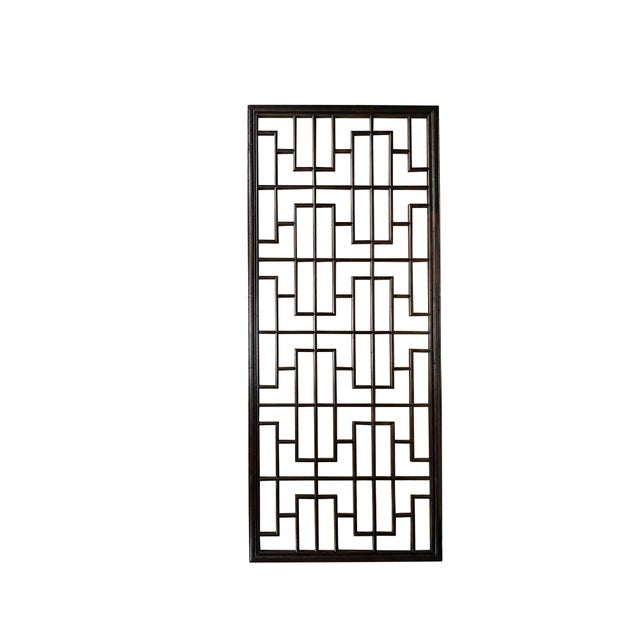 Elevate your interior design or architectural project with this exquisite antique Chinese wood lattice window screen...