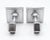 Art Deco style bathroom towel bar brackets made of brass with a nickel finish. Mounting screws are included. Good...