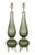 Murano Glass Footed Table Lamps in Green and Gold, a Pair For Sale - Image 10 of 10