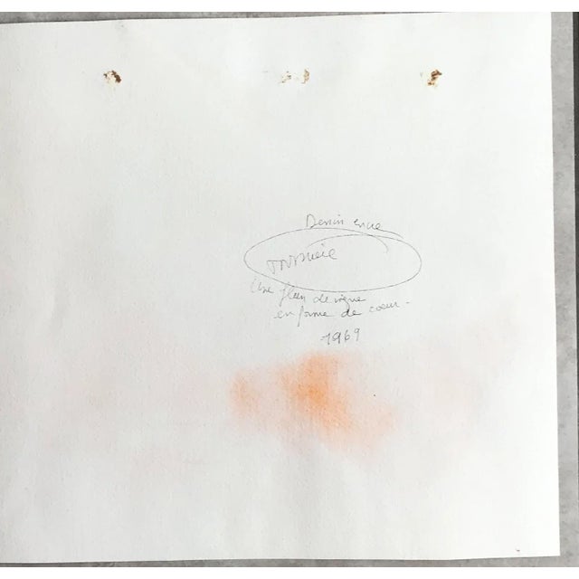 1960s French Signed Modernist Silkscreen Print- Michel Tourliere For Sale - Image 4 of 5