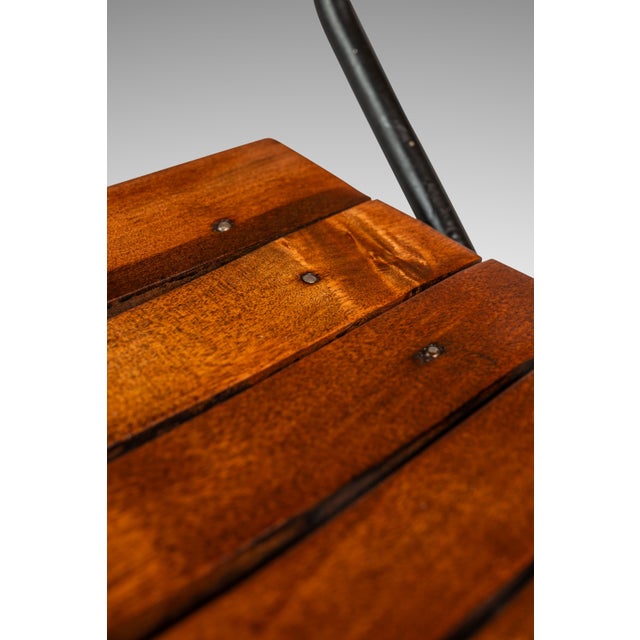 Set of Three ( 3 ) MCM Wrought Iron Bar Stools in Maple & Raffia Rope for Attributed to Arthur Umanoff for Raymor, Usa, C. 1960s For Sale - Image 12 of 18