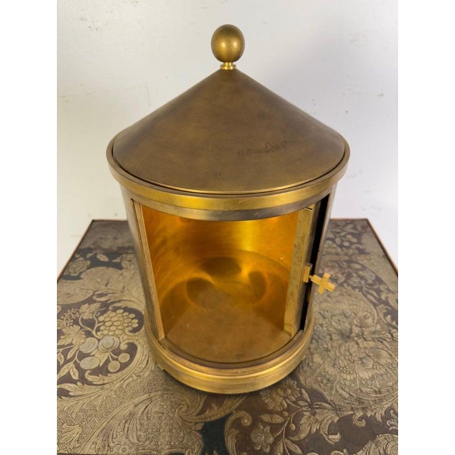 1930s Bronze Tabernacle by Gustave-Joseph Chéret, Cylindrical Design, 1930s For Sale - Image 5 of 15