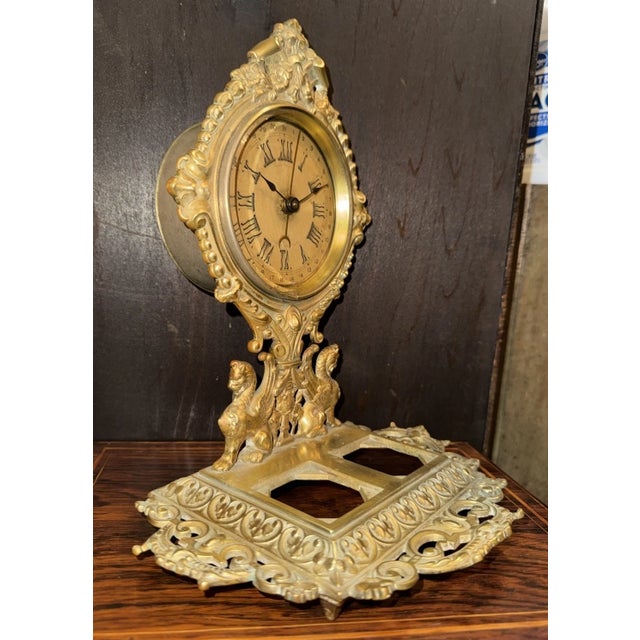 This listing is for a rare Victorian desk clock. This clock is the “Parlor Ink No. 3” model by Ansonia. It features a...
